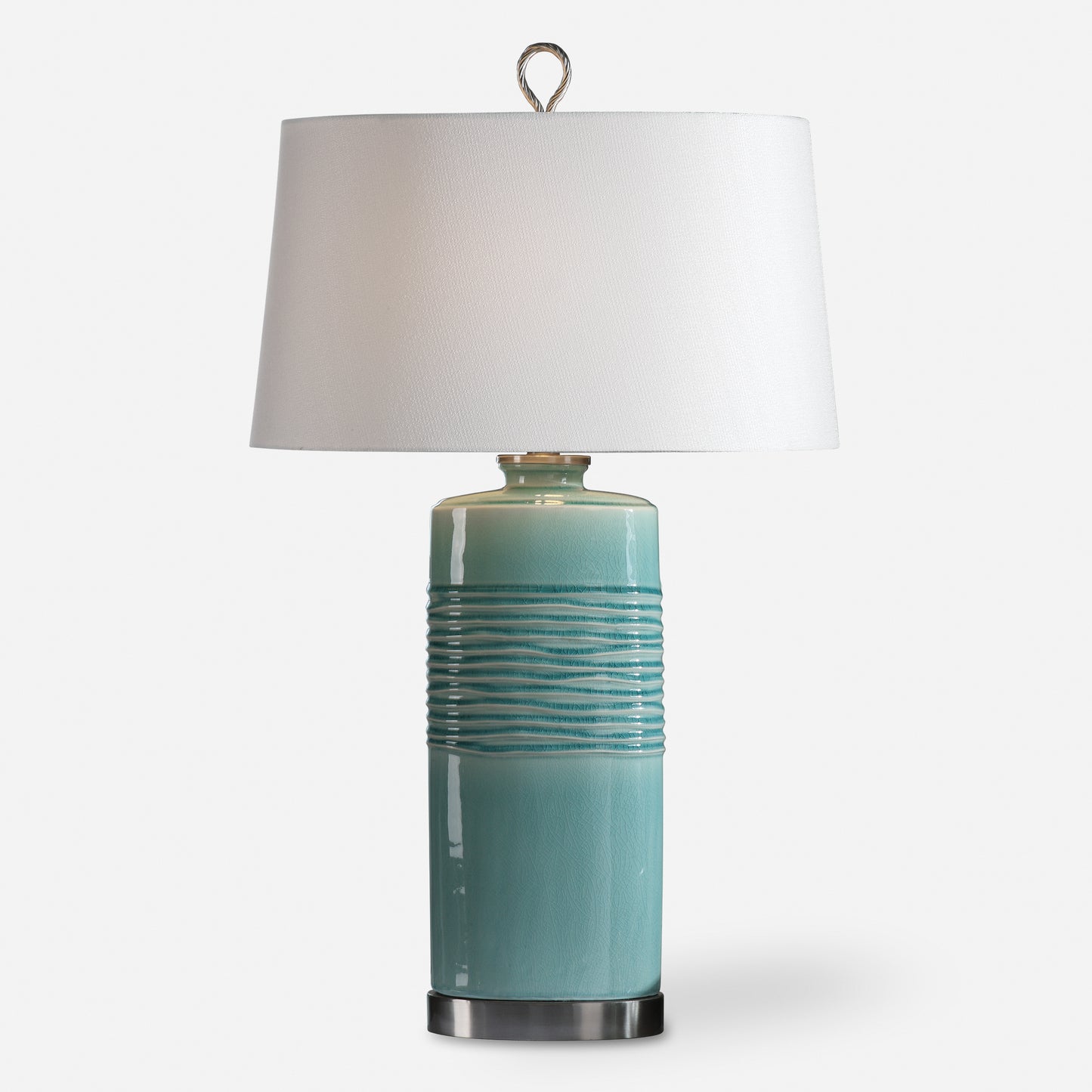 Uttermost Rila Distressed Teal Table Lamp 27569