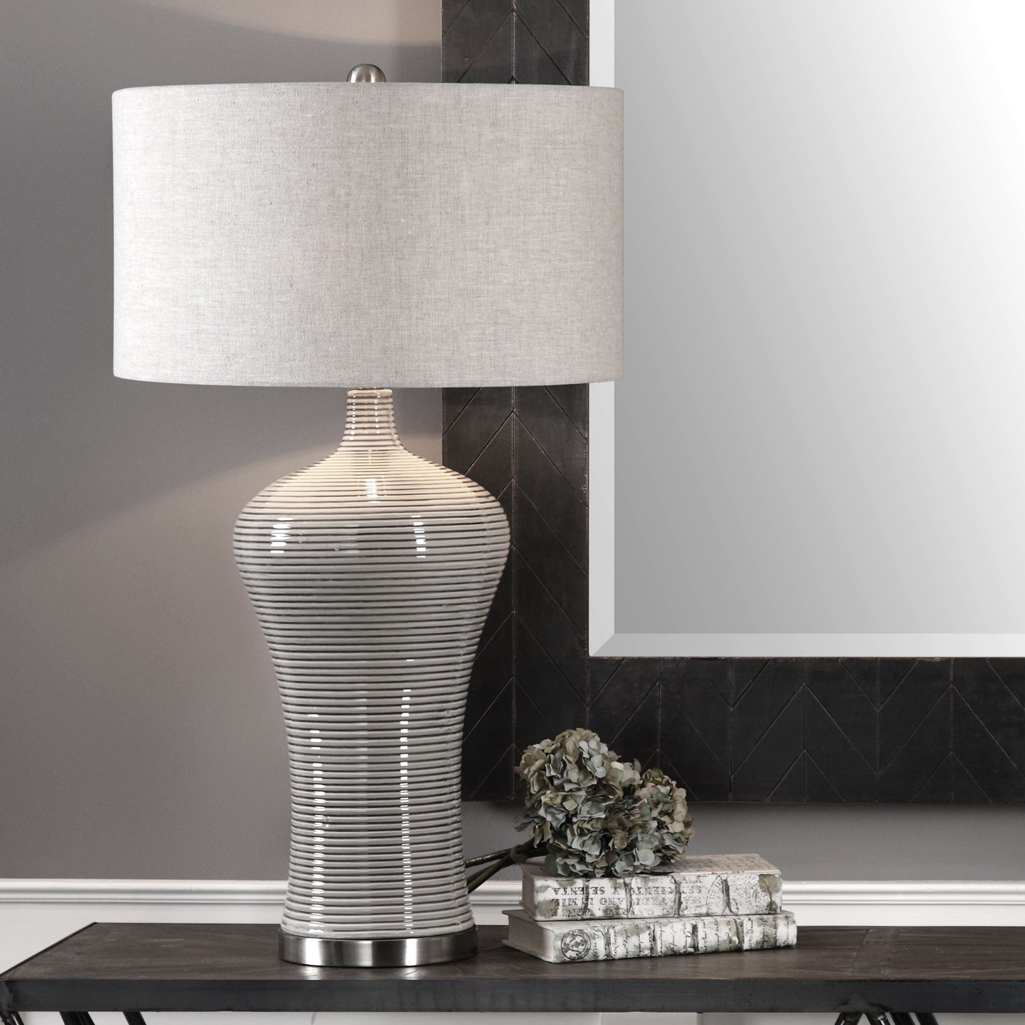 Uttermost Dubrava Light Gray Table Lamp 27570-1