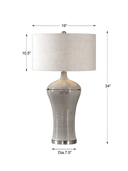 Uttermost Dubrava Light Gray Table Lamp 27570-1