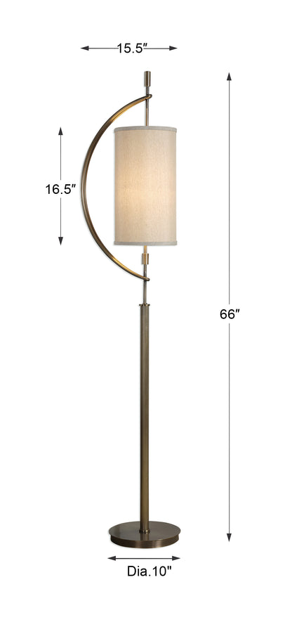 Uttermost Balaour Antique Brass Floor Lamp 28151-1