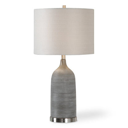 Lily Lifestyle Textured Ceramic Finished In A Olive Bronze Glaze With A Light Gray Wash, Accented With Brushed Nickel Plated Details