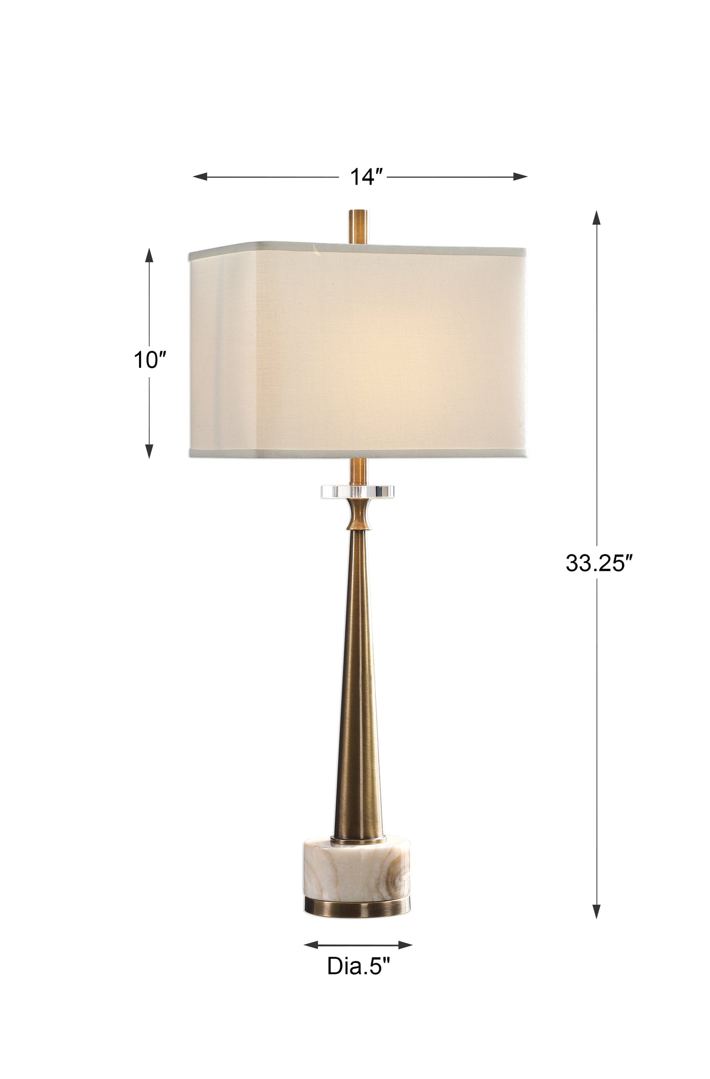 Uttermost Verner Tapered Brass Table Lamp 29616-1