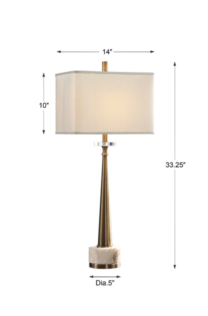 Uttermost Verner Tapered Brass Table Lamp 29616-1