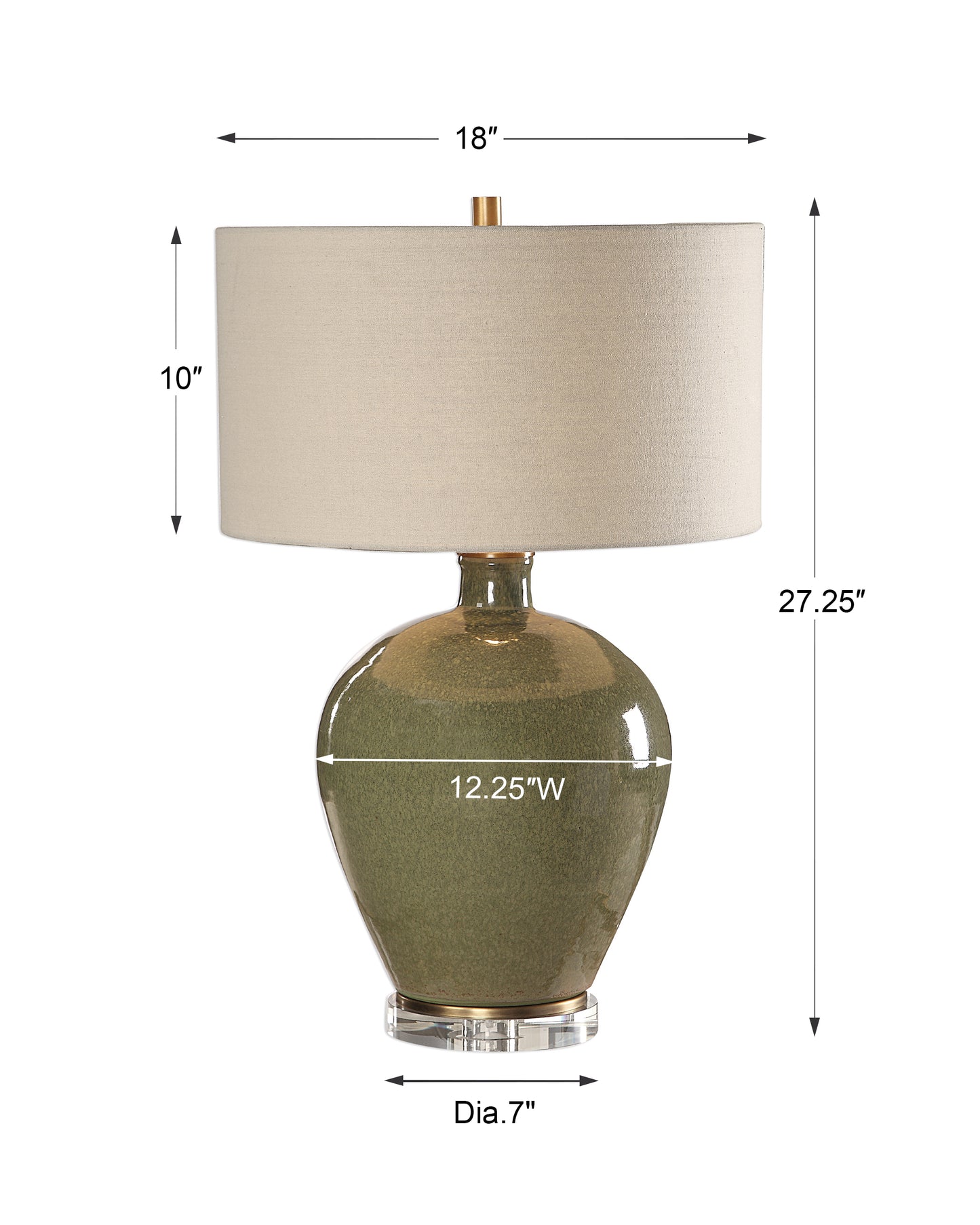 Uttermost Elva Emerald Table Lamp 27759