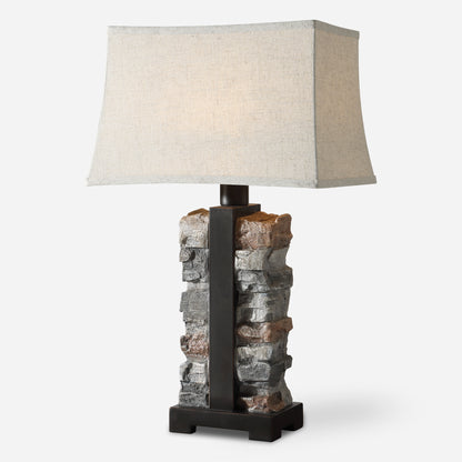 Uttermost Kodiak Stacked Stone Lamp 27806-1