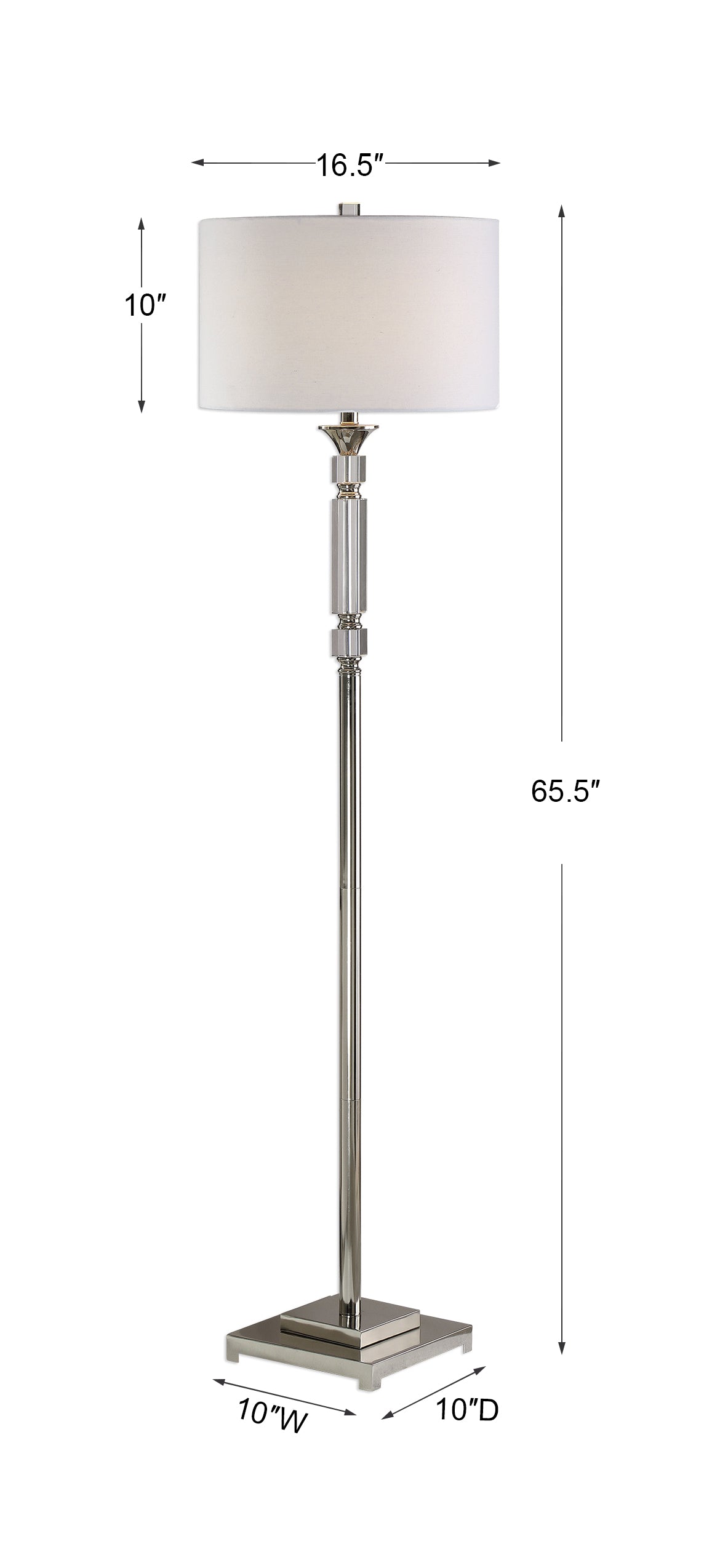 Uttermost Volusia Nickel Floor Lamp 28165-1