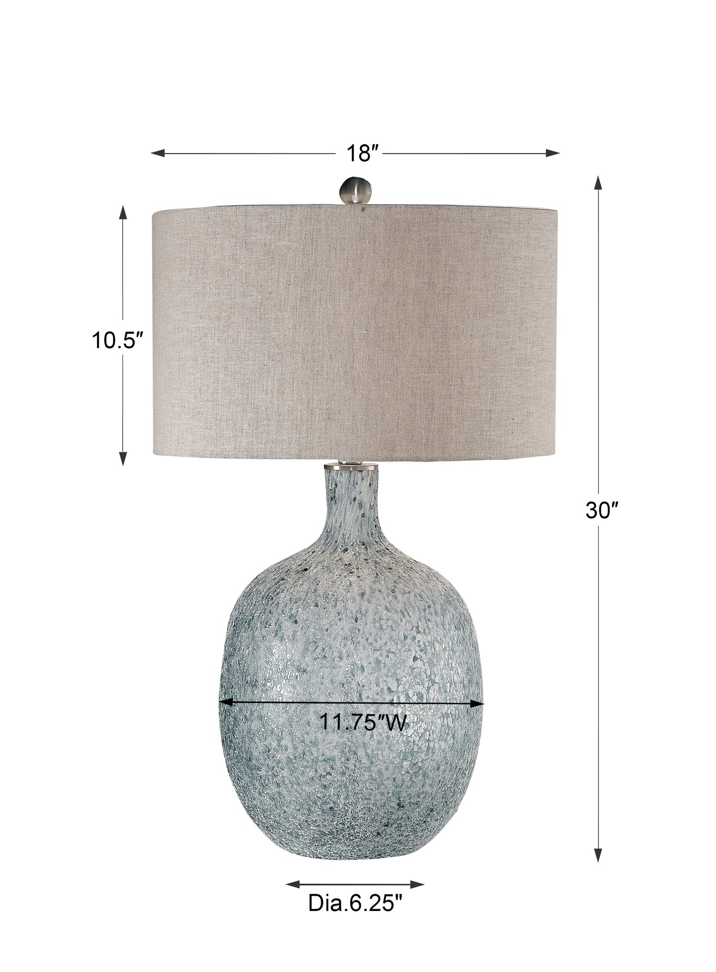 Uttermost Oceaonna Glass Table Lamp 27879-1