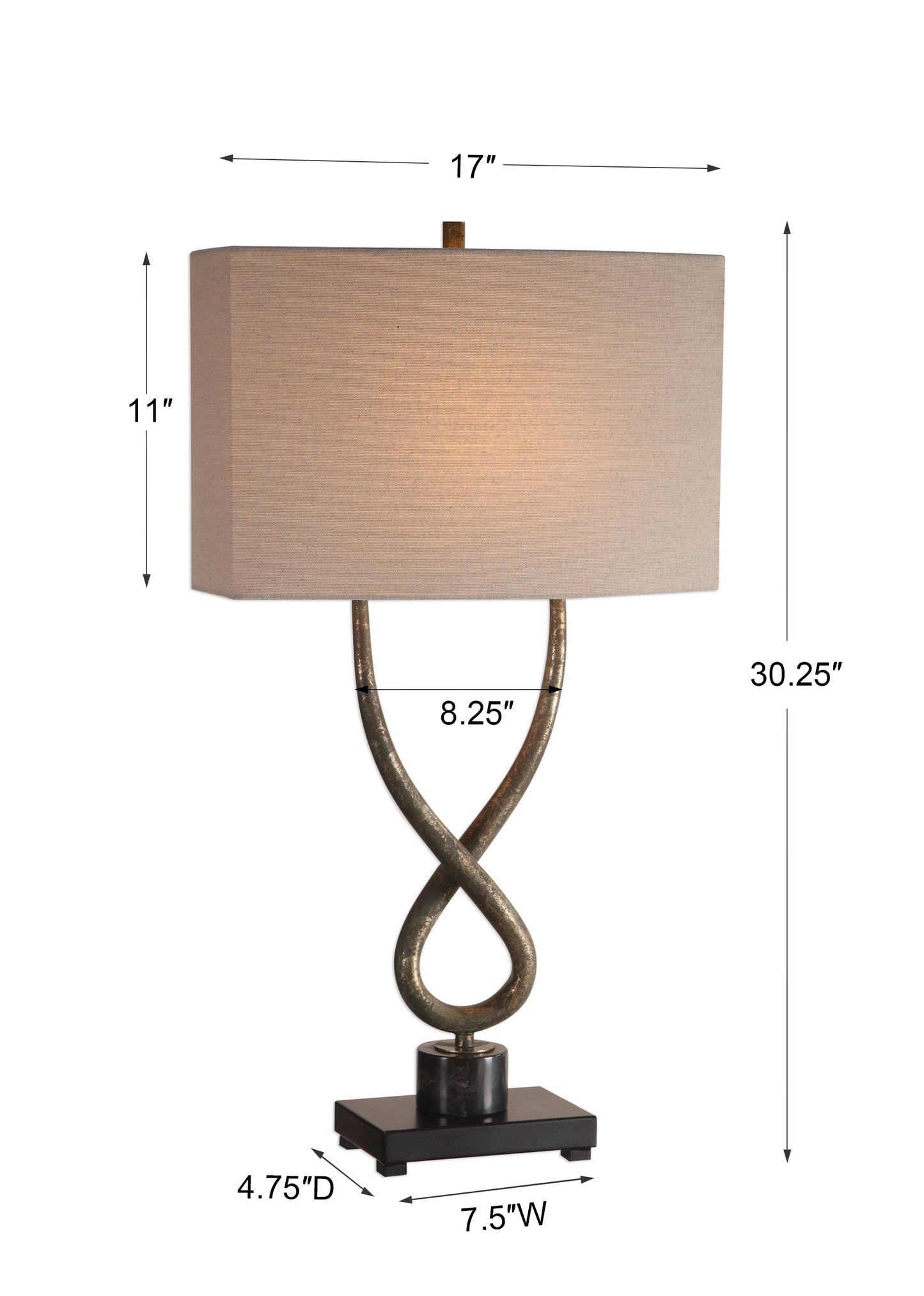 Uttermost Talema Aged Silver Lamp 27811-1