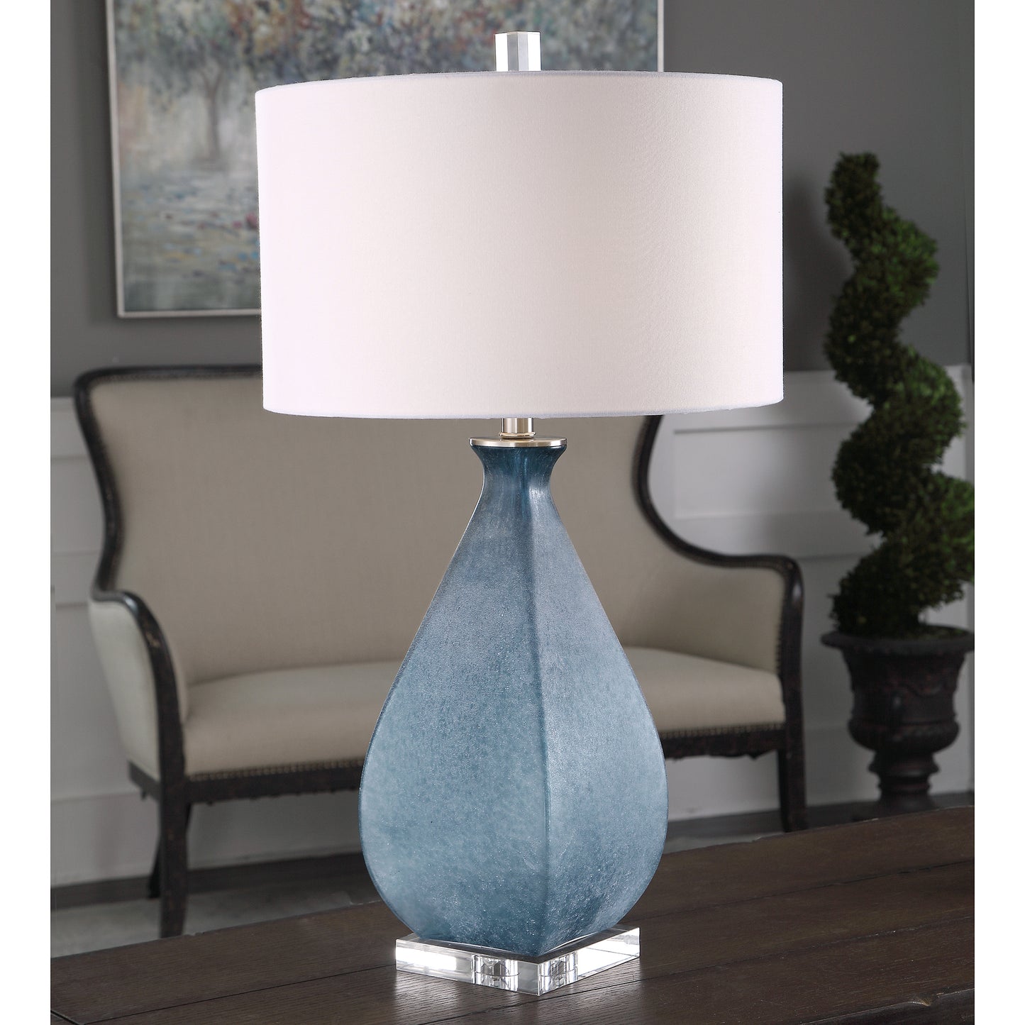 Uttermost Atlantica Ocean Blue Lamp 27823