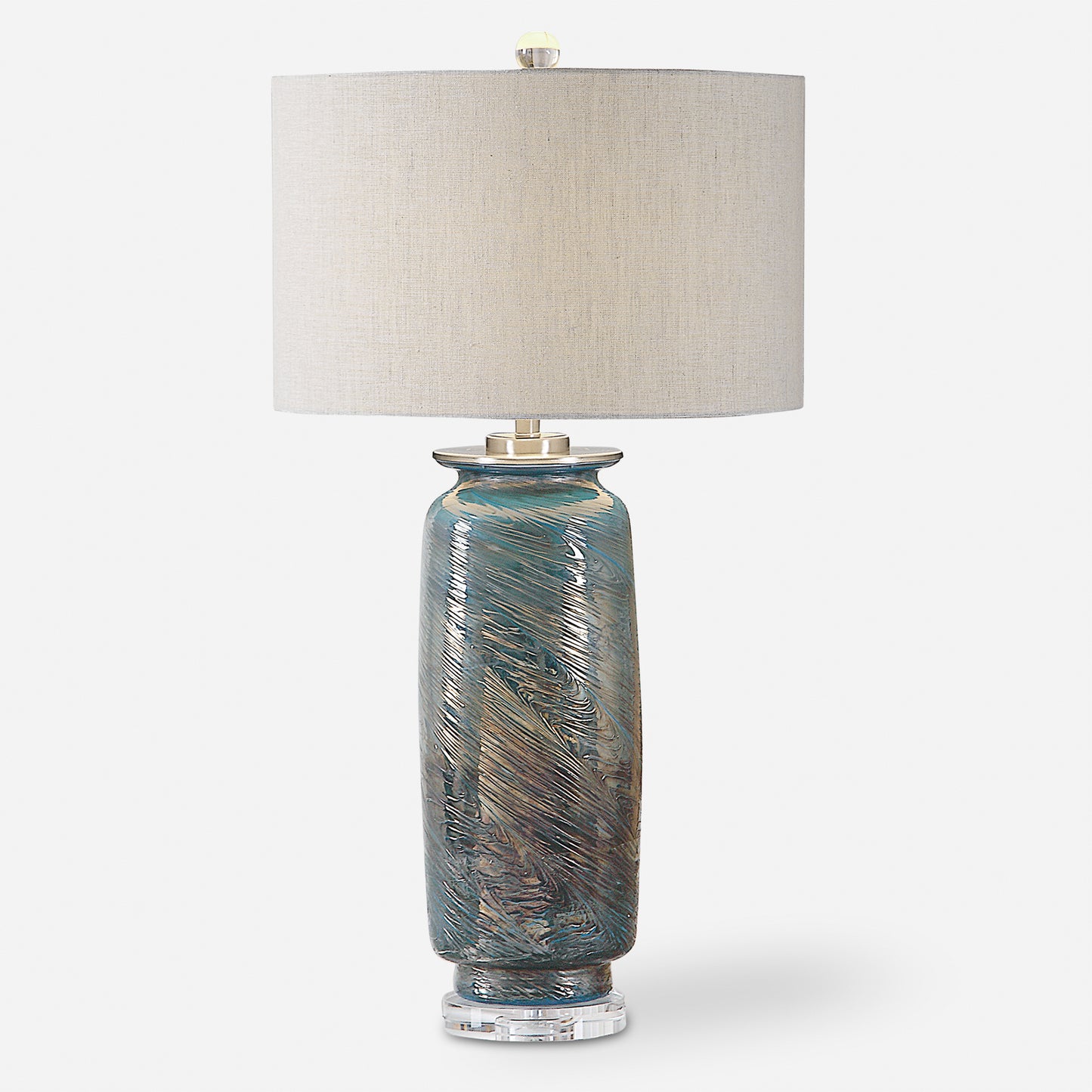 Uttermost Olesya Swirl Glass Table Lamp 27919