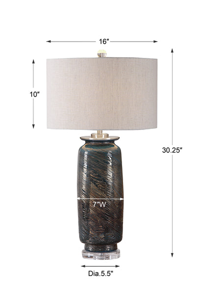 Uttermost Olesya Swirl Glass Table Lamp 27919