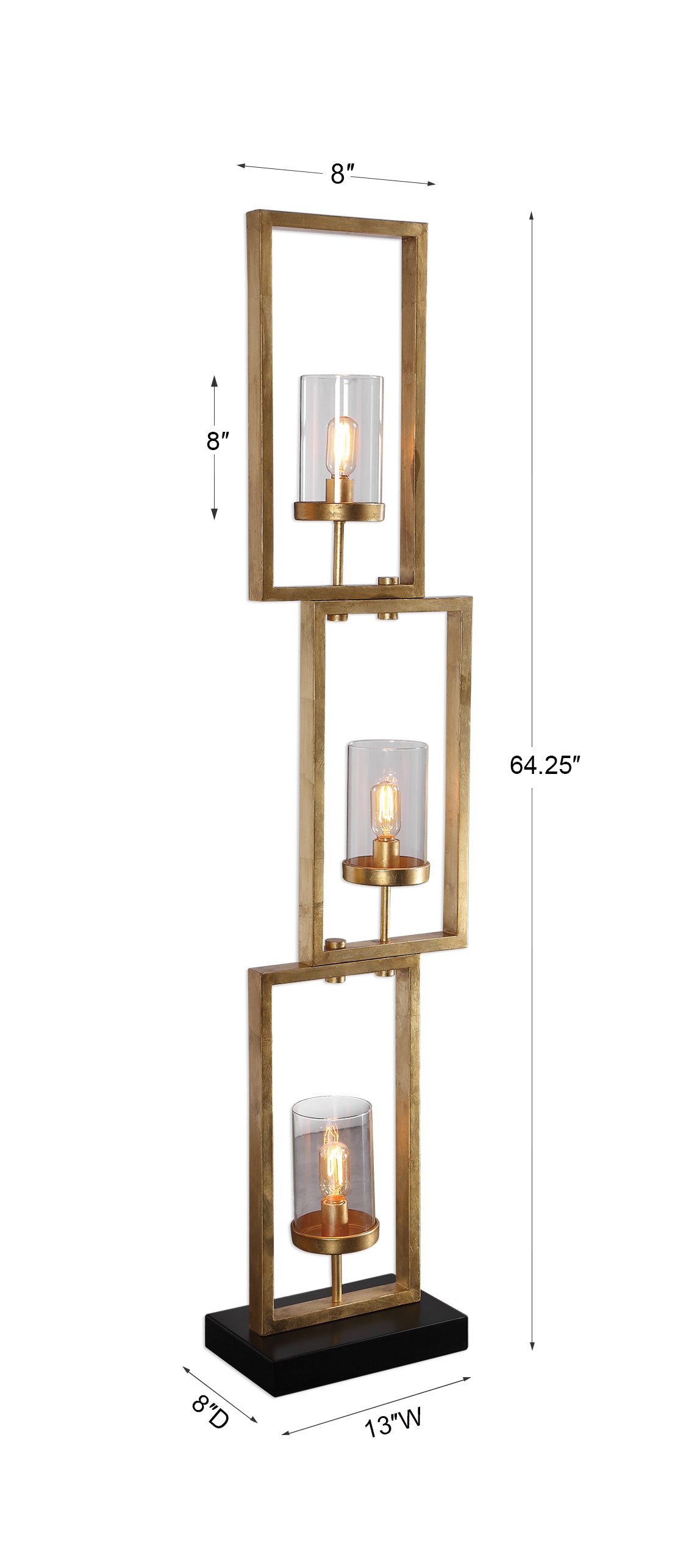 Uttermost Cielo Staggered Rectangles Floor Lamp 28189-1