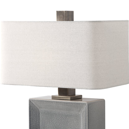 Uttermost Abbot Crackled Gray Table Lamp 27905-1