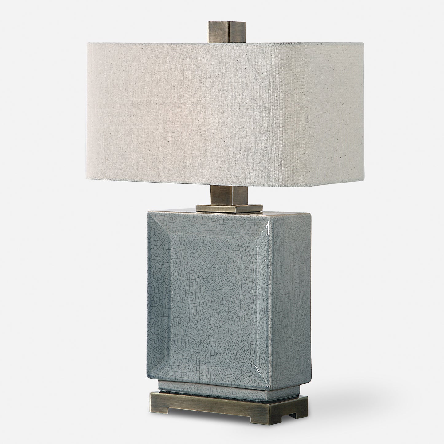 Uttermost Abbot Crackled Gray Table Lamp 27905-1