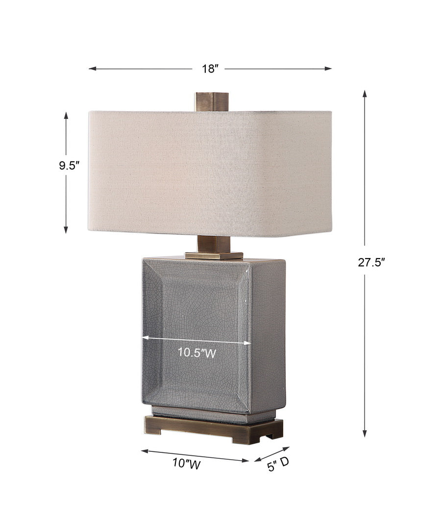 Uttermost Abbot Crackled Gray Table Lamp 27905-1