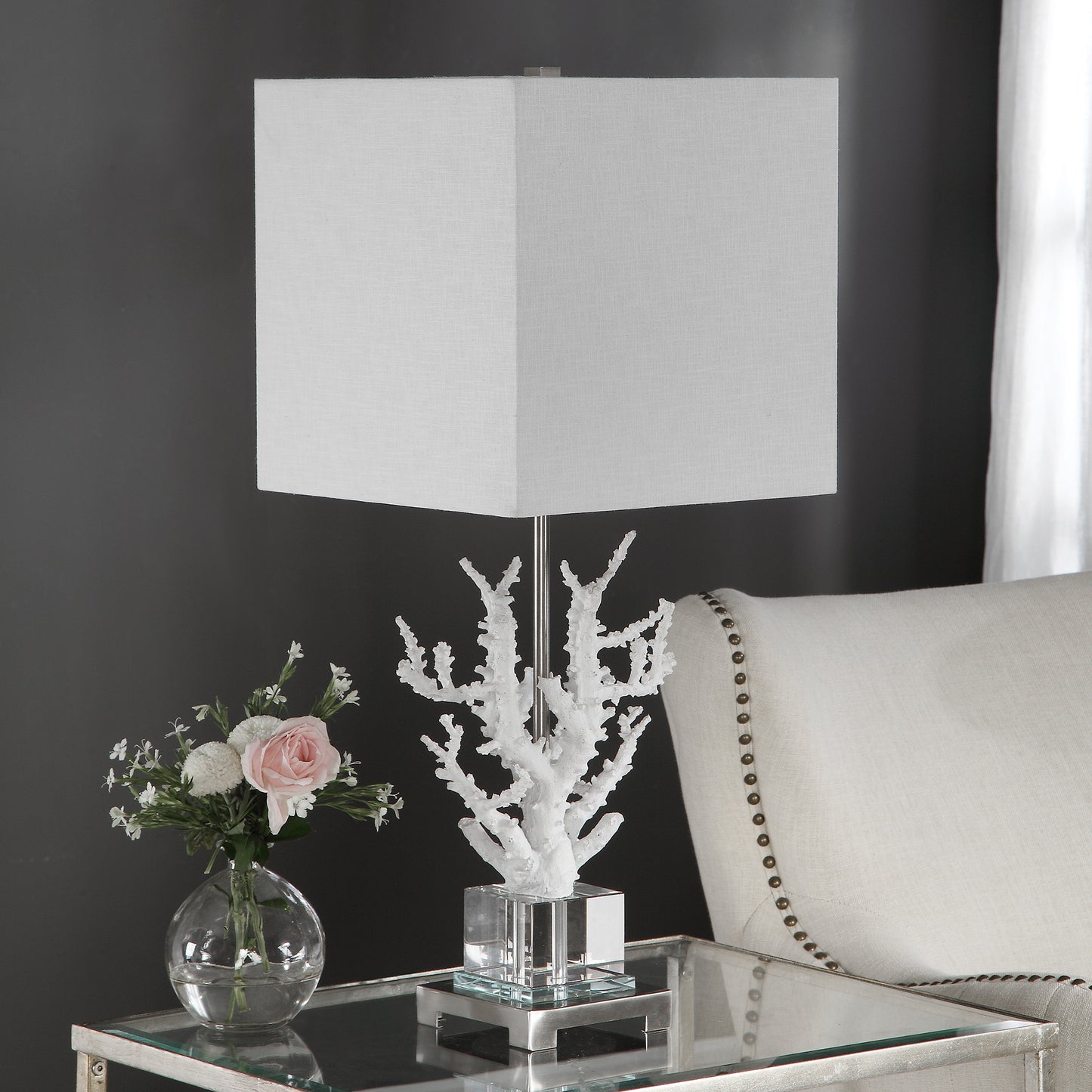 Uttermost Corallo White Coral Table Lamp 29679-1