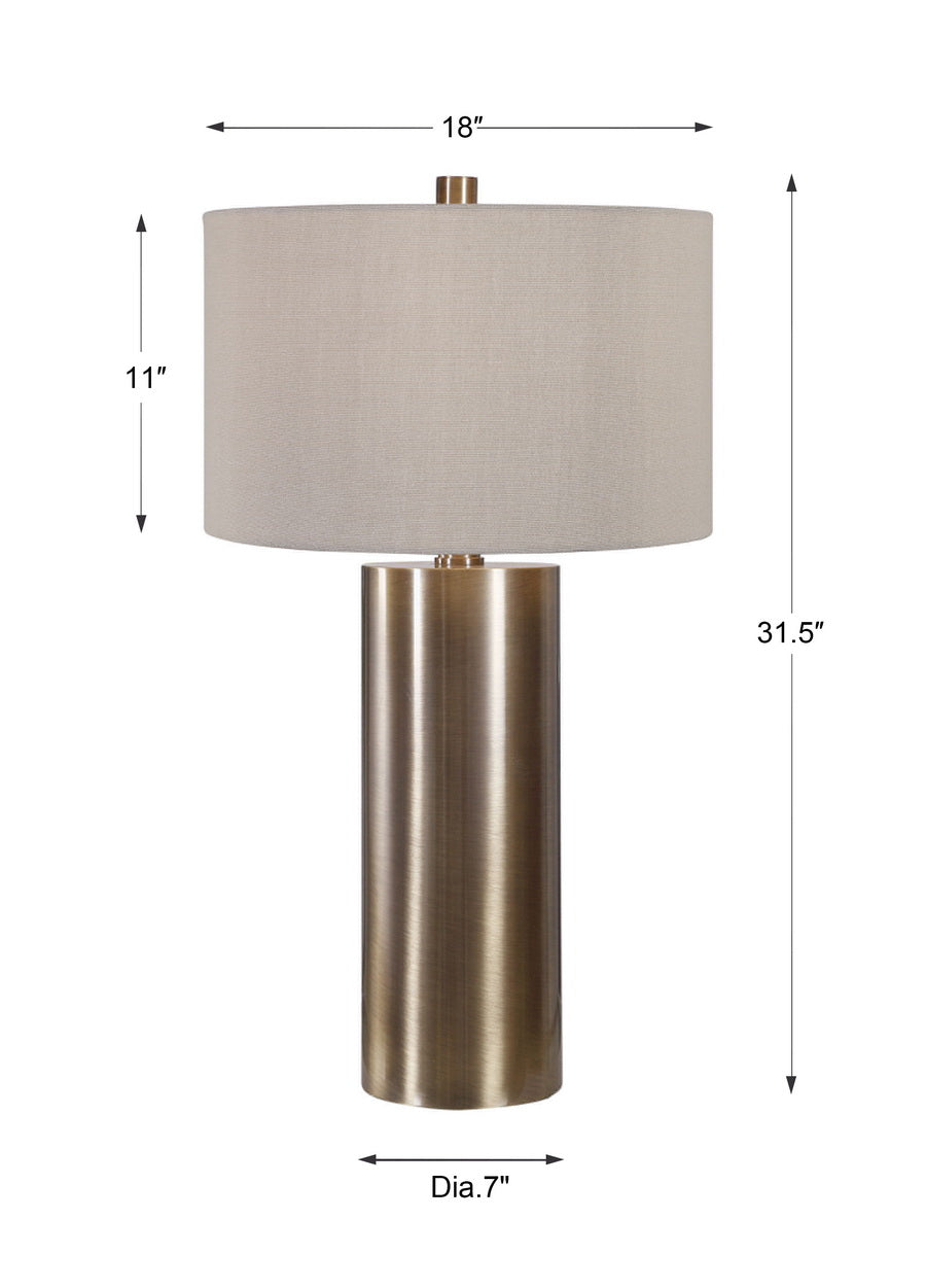 Uttermost Taria Brushed Brass Table Lamp 26384-1