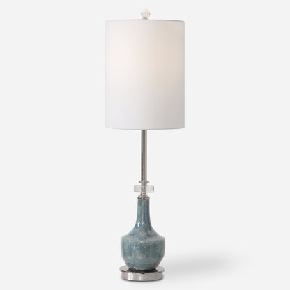 Uttermost Piers Mottled Blue Buffet Lamp 29698-1