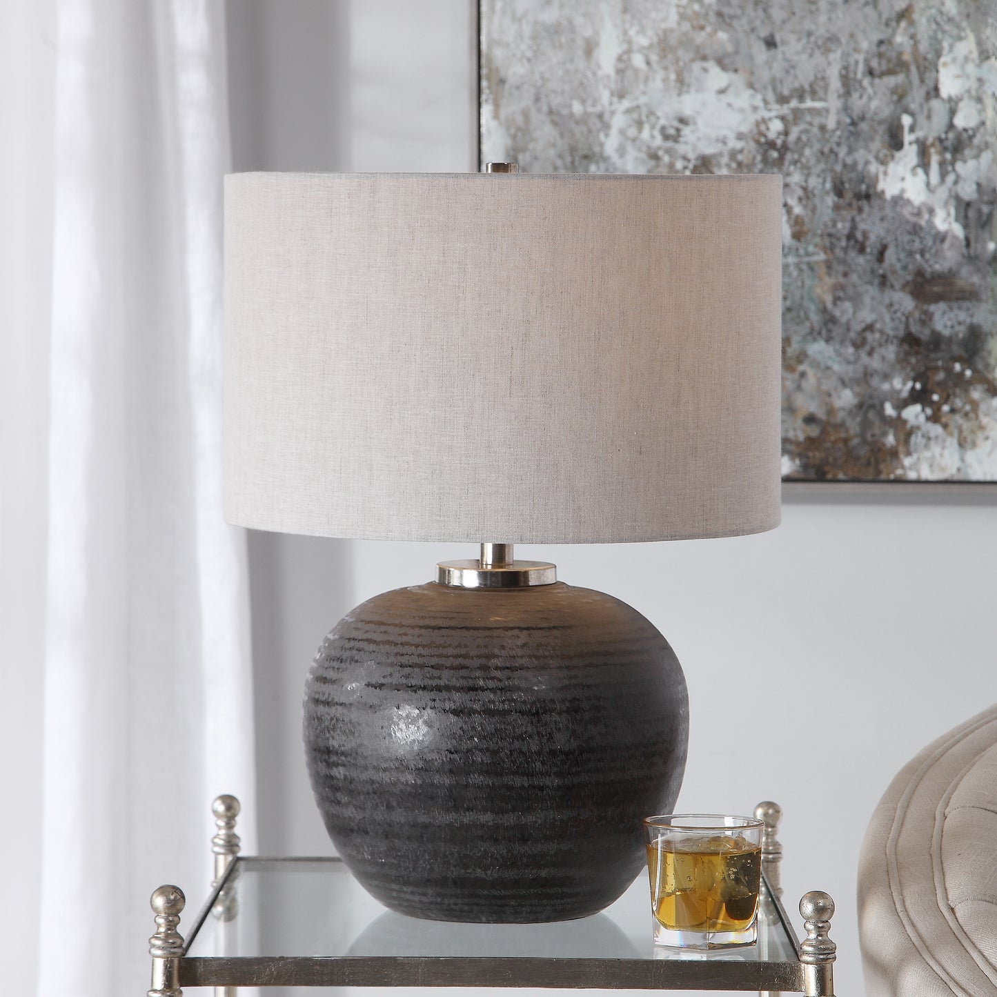 Uttermost Mikkel Charcoal Table Lamp 26349-1