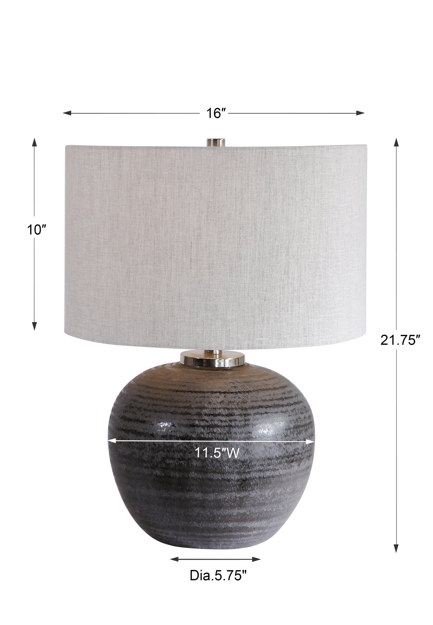 Uttermost Mikkel Charcoal Table Lamp 26349-1