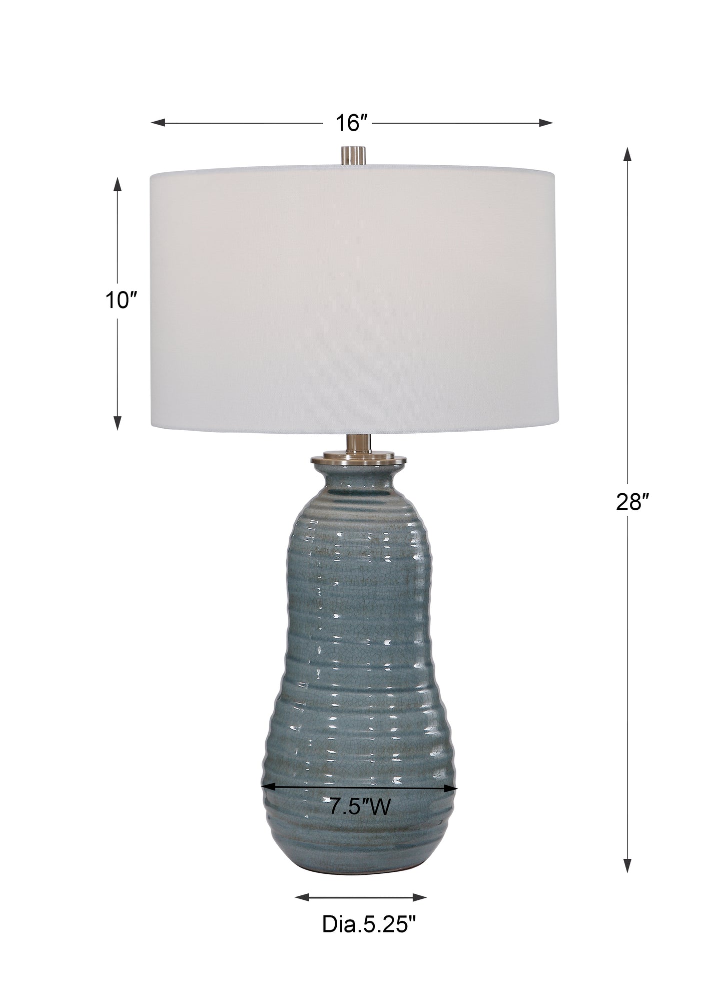 Uttermost Zaila Light Blue Table Lamp 26362-1