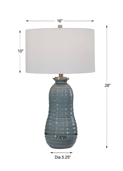 Uttermost Zaila Light Blue Table Lamp 26362-1