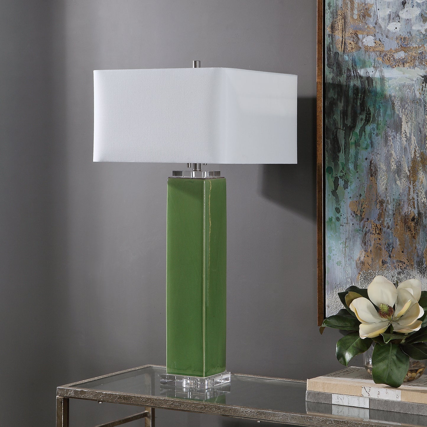 Uttermost Aneeza Tropical Green Table Lamp 26410-1