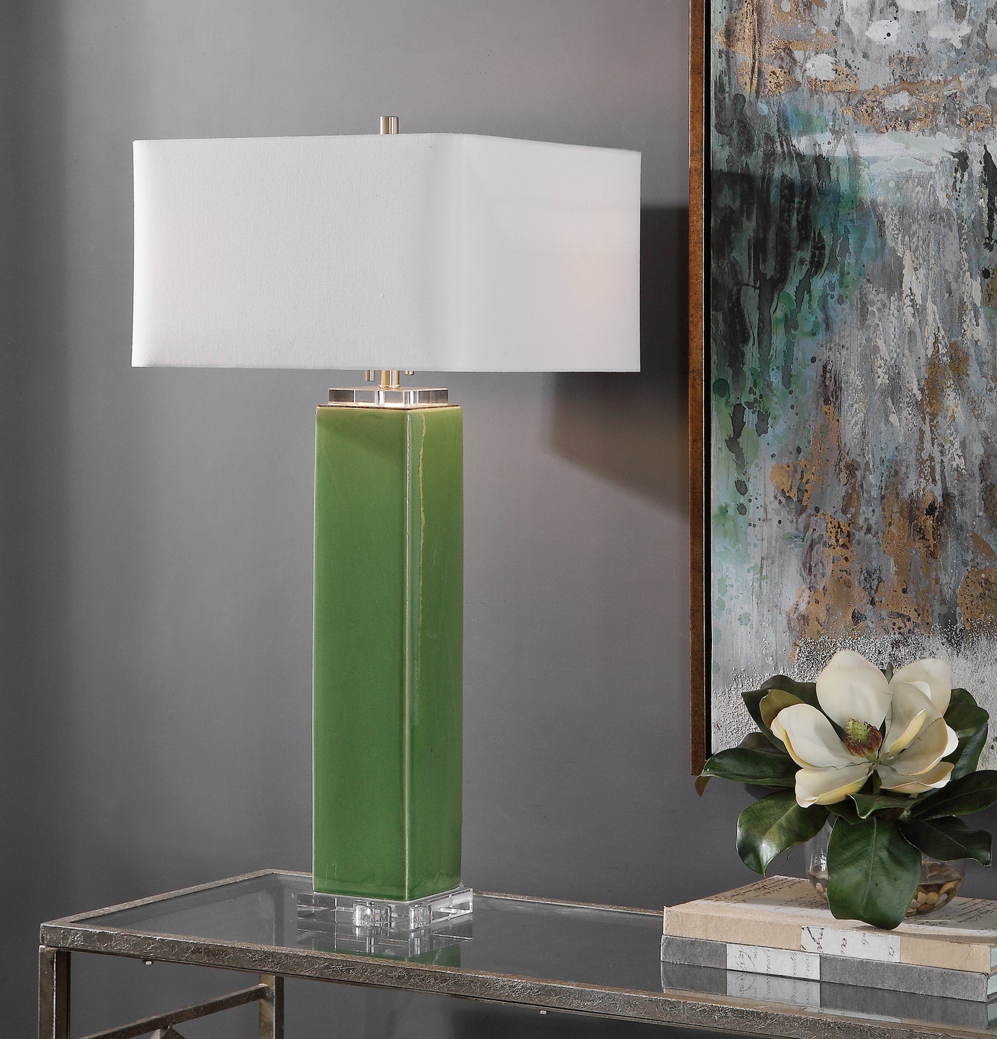 Uttermost Aneeza Tropical Green Table Lamp 26410-1