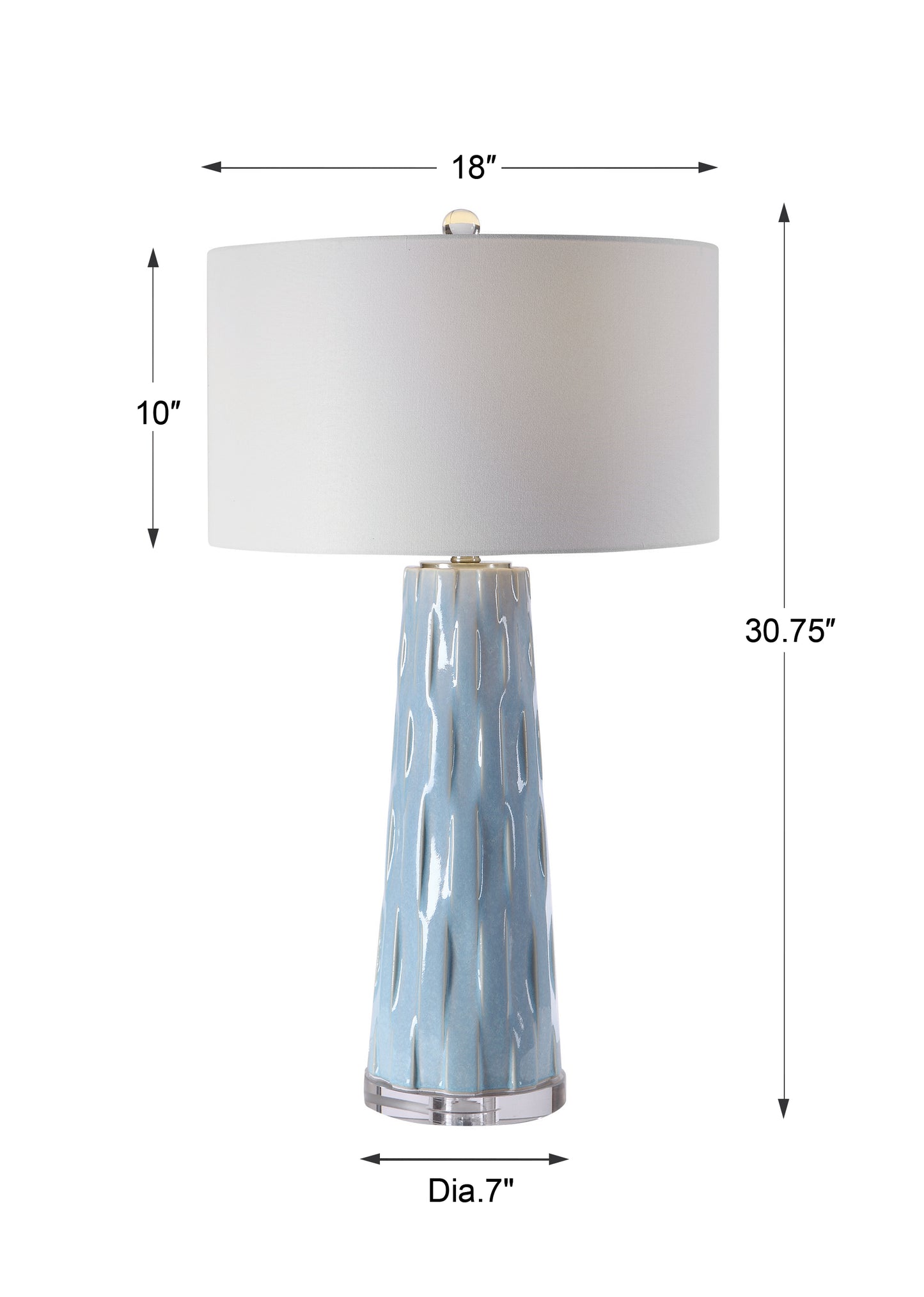 Uttermost Brienne Light Blue Table Lamp 28269