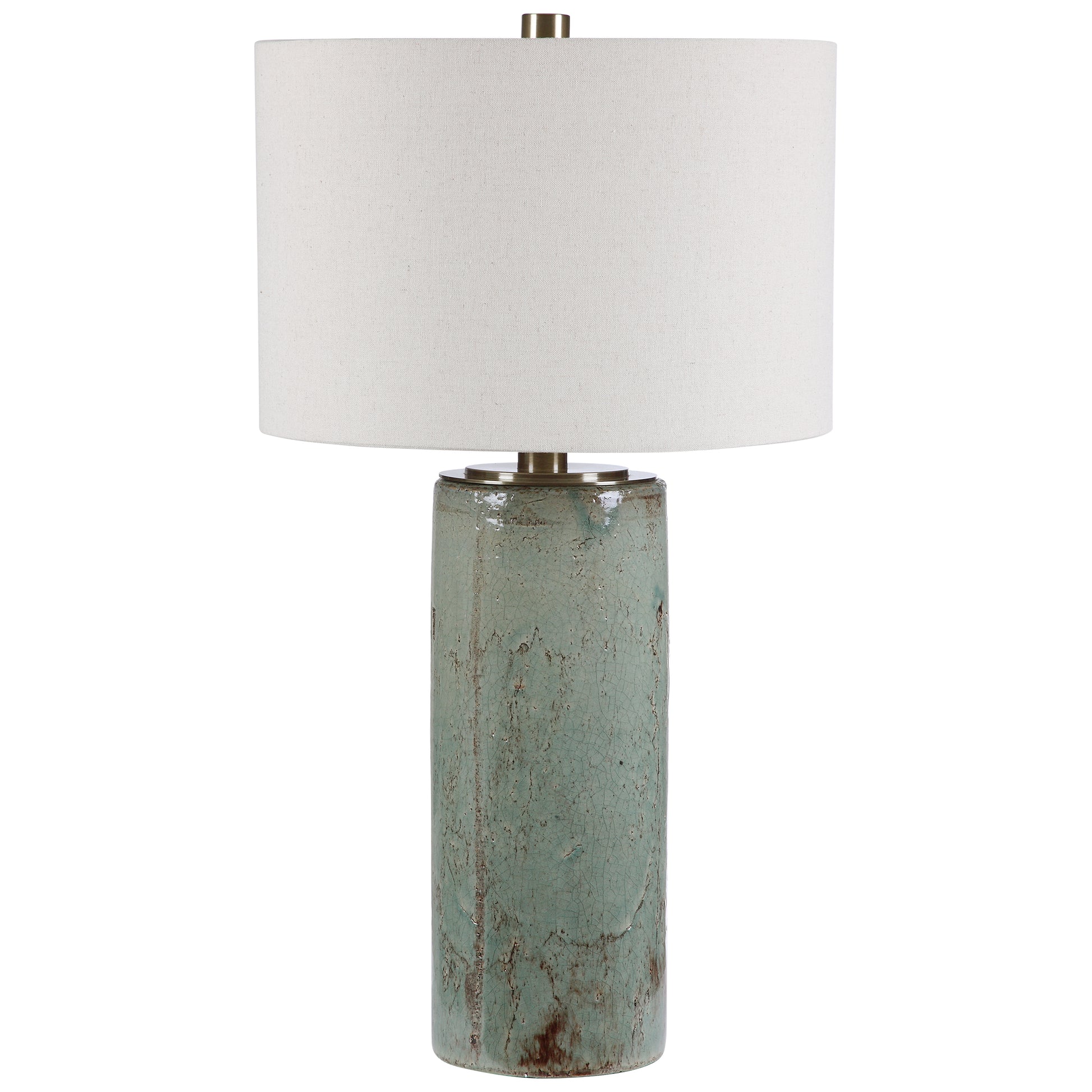 Uttermost Callais Crackled Aqua Table Lamp 28333