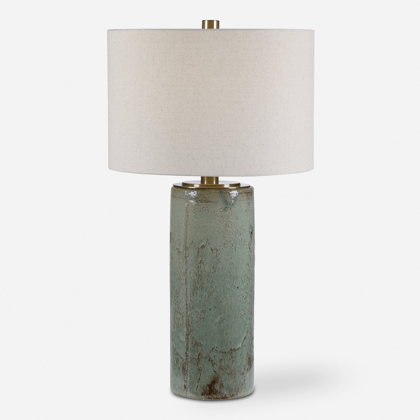 Uttermost Callais Crackled Aqua Table Lamp 28333