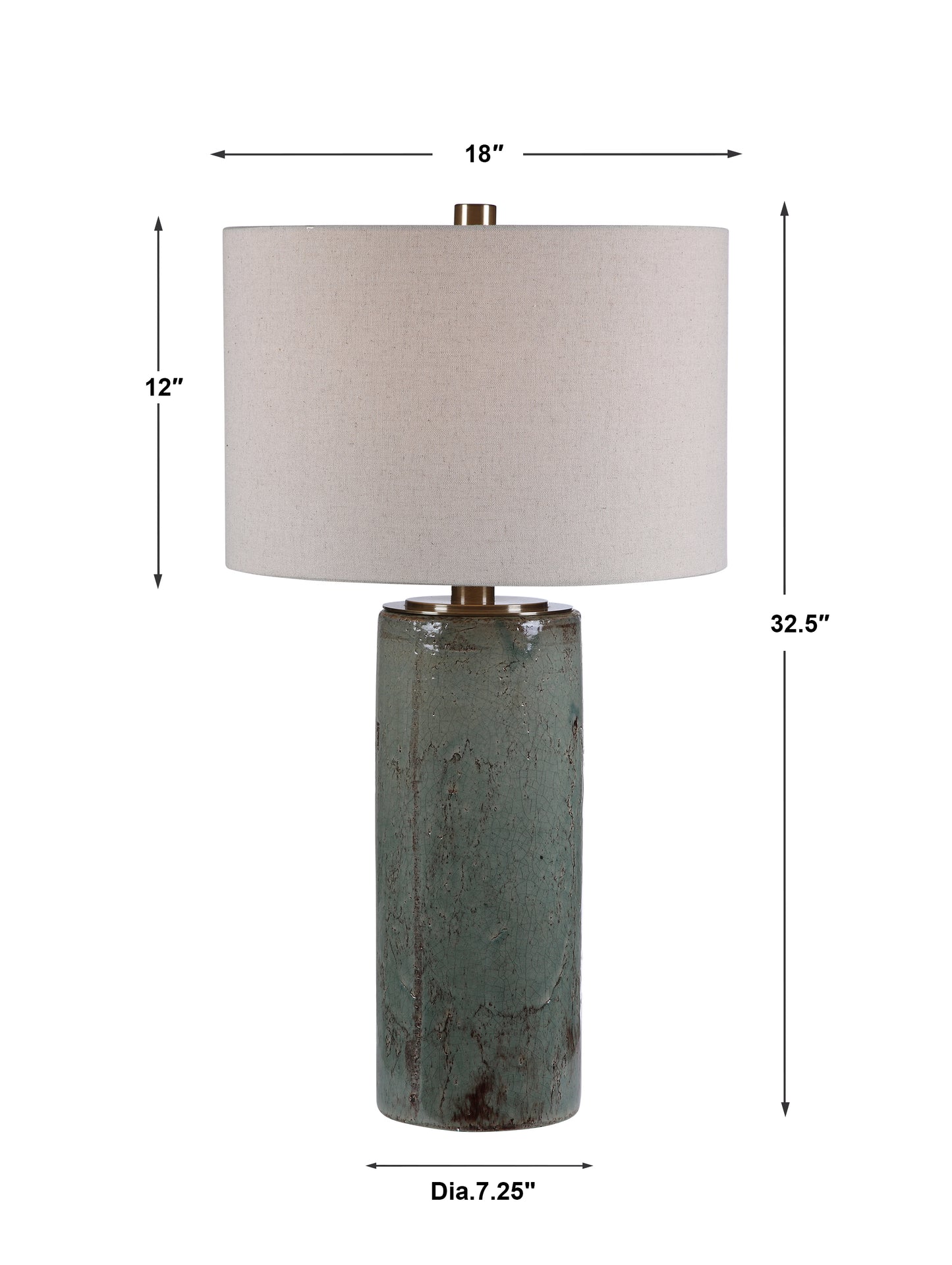 Uttermost Callais Crackled Aqua Table Lamp 28333