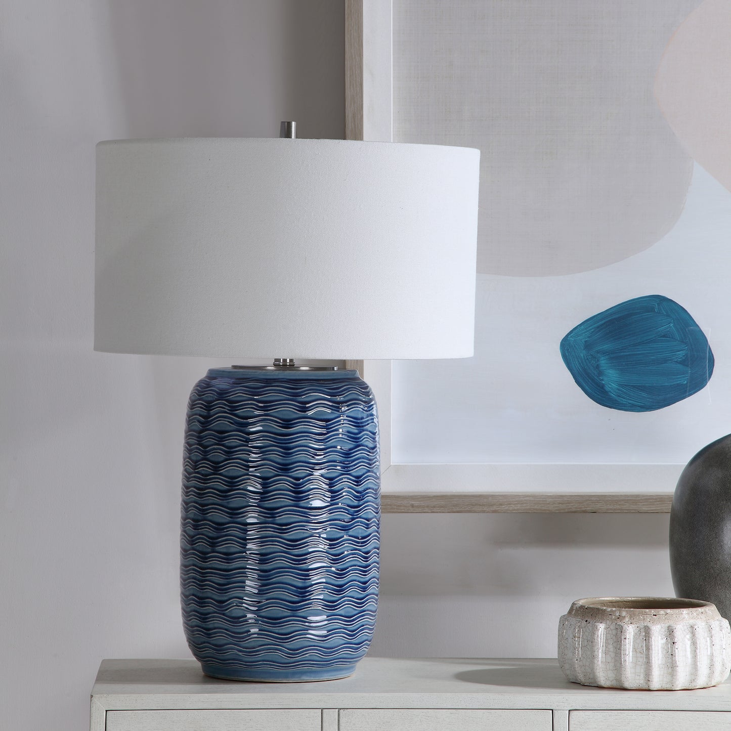 Uttermost Sedna Blue Table Lamp 28274-1