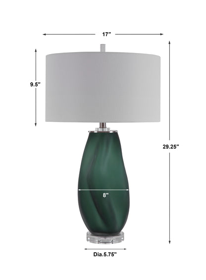 Uttermost Esmeralda Green Glass Table Lamp 28278