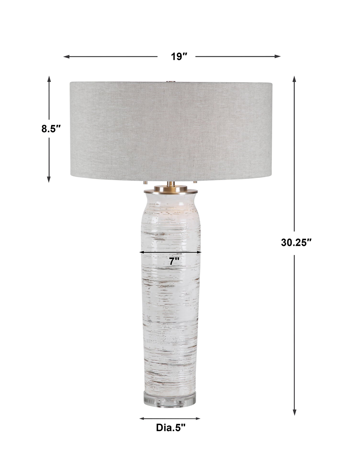 Uttermost Lenta White Table Lamp 28275