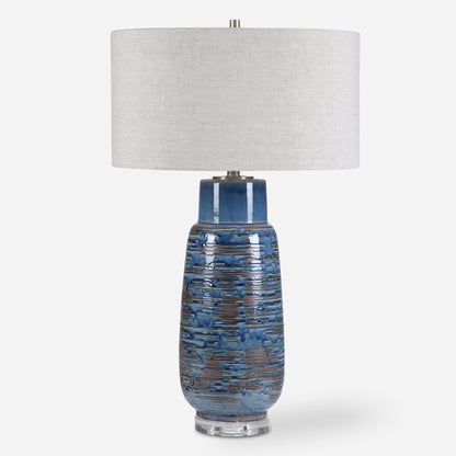 Uttermost Magellan Blue Table Lamp 28276