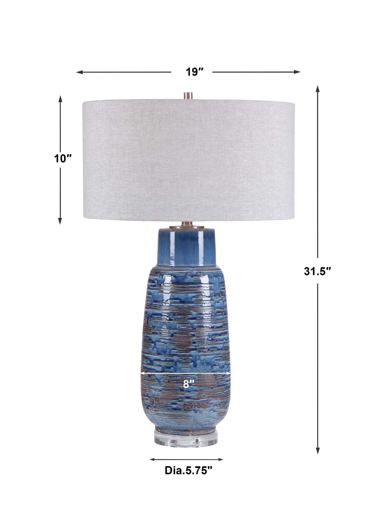 Uttermost Magellan Blue Table Lamp 28276