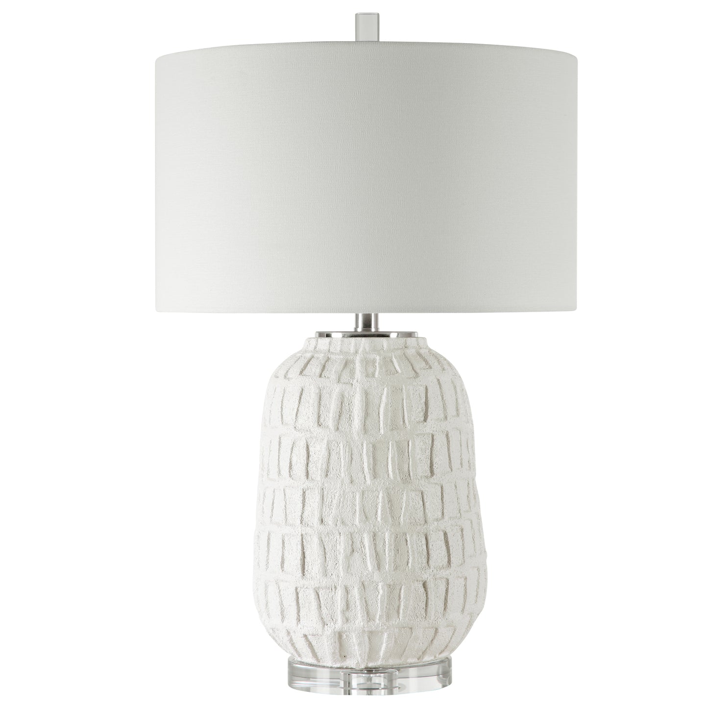 Uttermost Caelina Textured White Table Lamp 28283-1