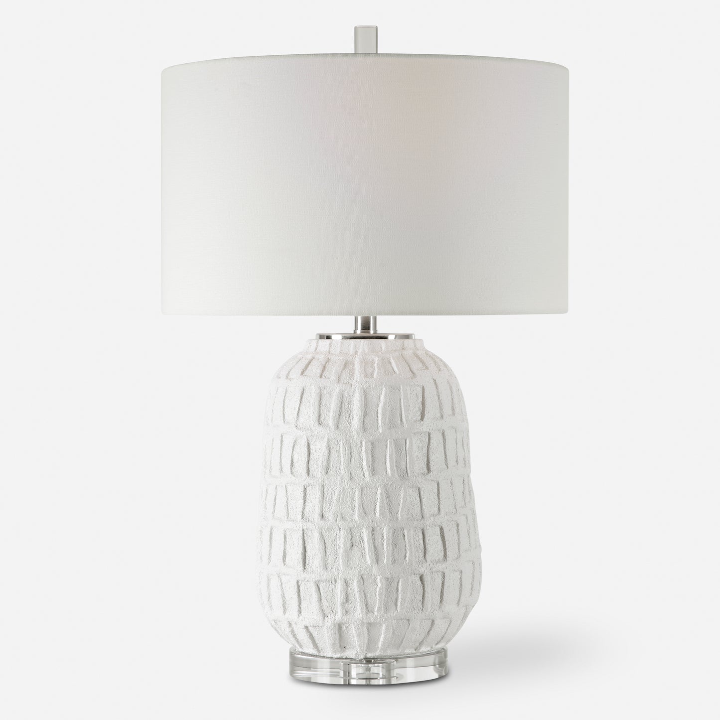 Uttermost Caelina Textured White Table Lamp 28283-1