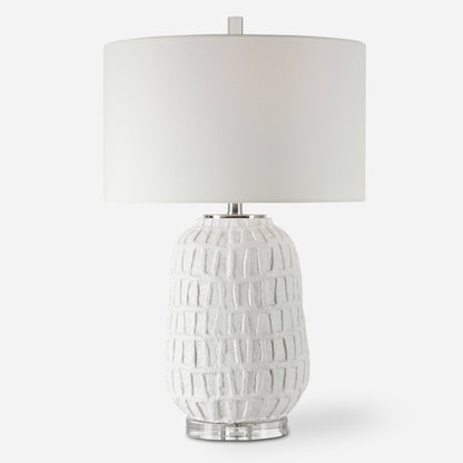 Uttermost Caelina Textured White Table Lamp 28283-1