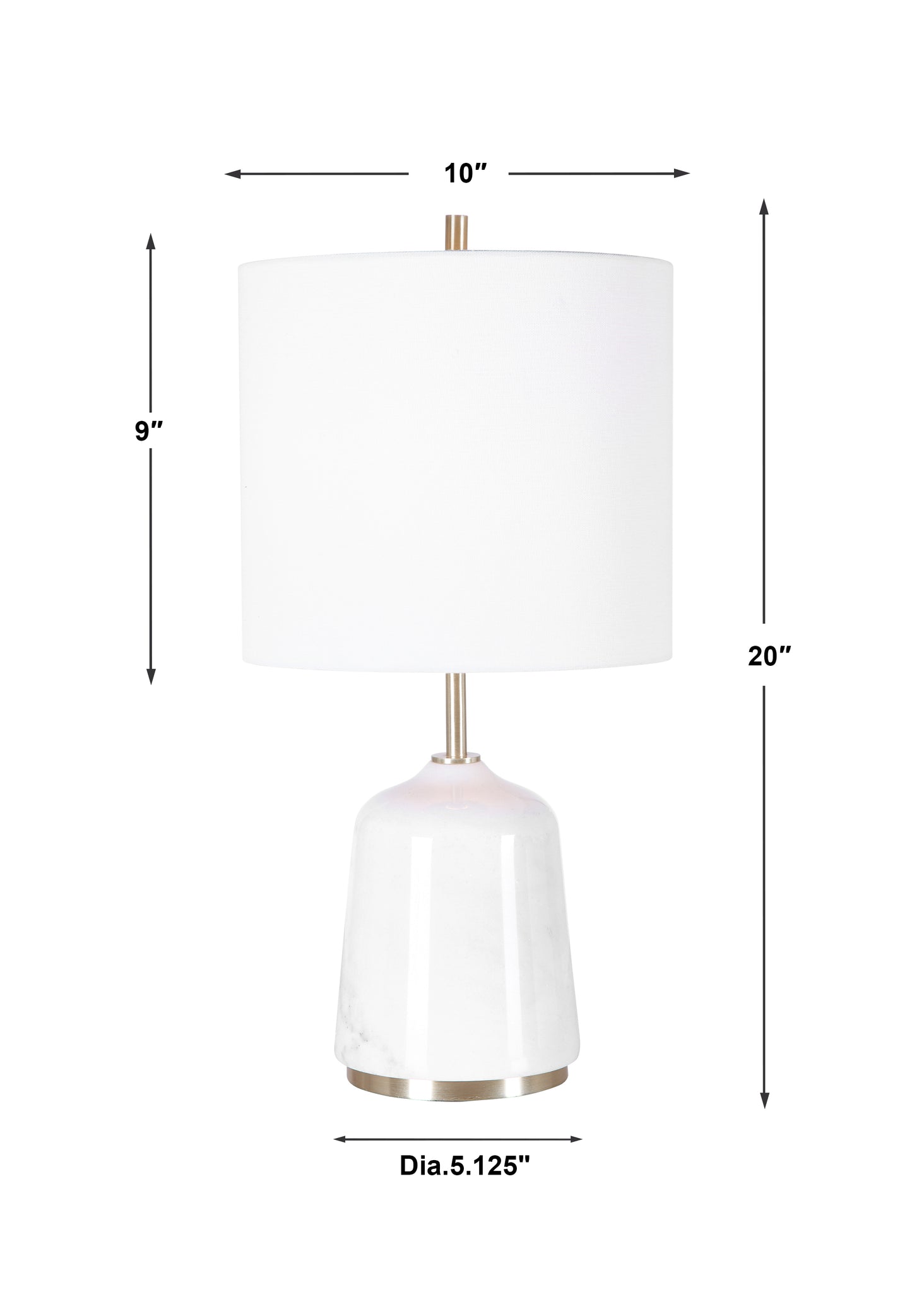 Uttermost Eloise White Marble Table Lamp 28332-1