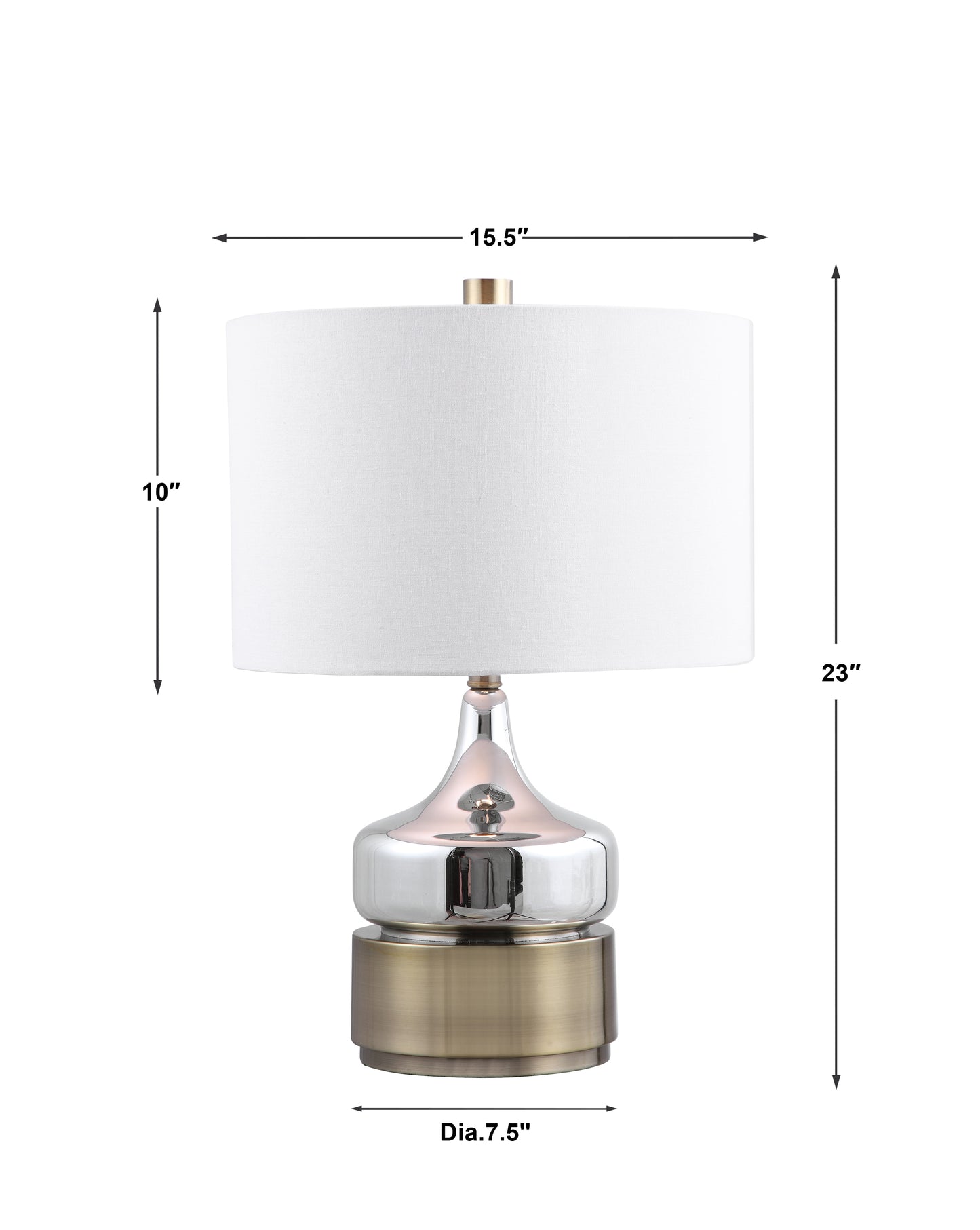 Uttermost Como Chrome Table Lamp 28337-1