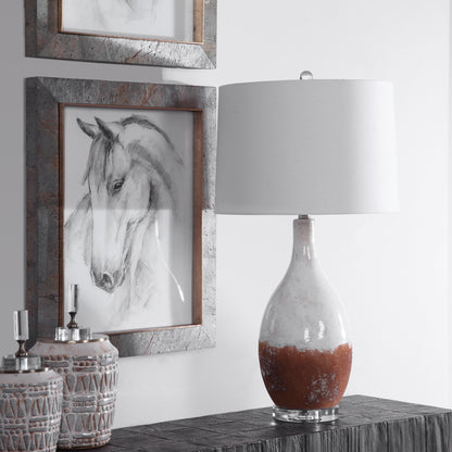 Uttermost Durango Rust White Table Lamp 28339-1