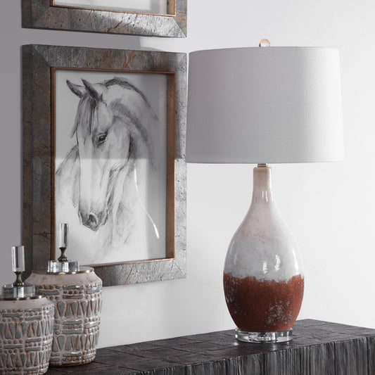 Uttermost Durango Rust White Table Lamp 28339-1