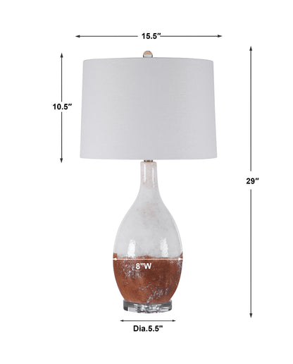 Uttermost Durango Rust White Table Lamp 28339-1