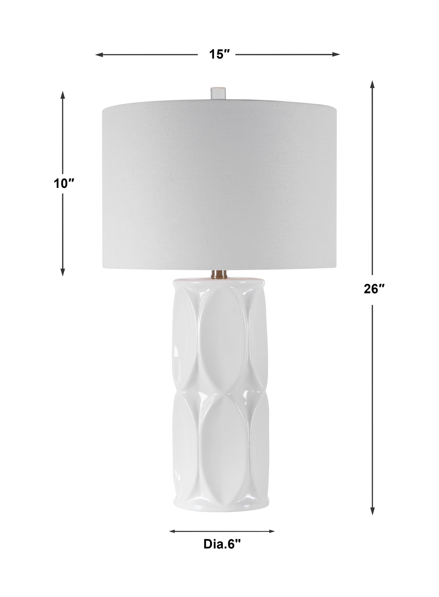 Uttermost Sinclair White Table Lamp 28342-1