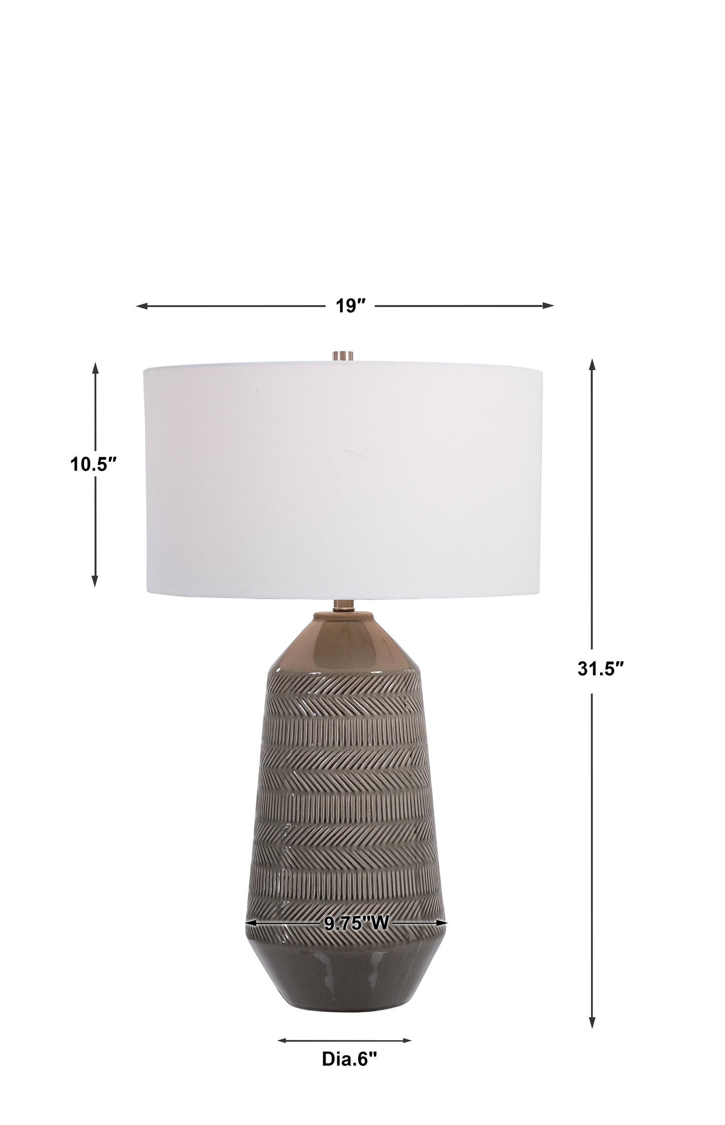 Uttermost Rewind Gray Table Lamp 28375