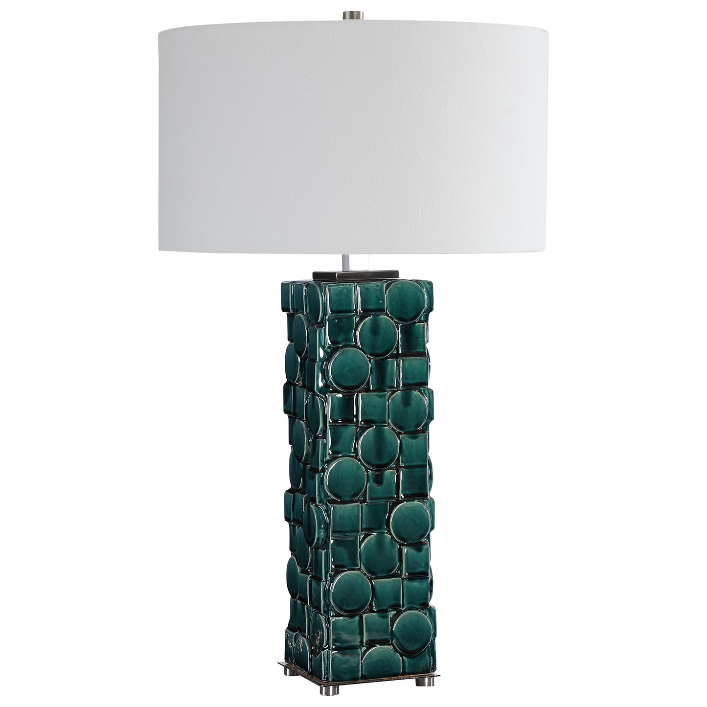 Uttermost Geometry Green Table Lamp 28385