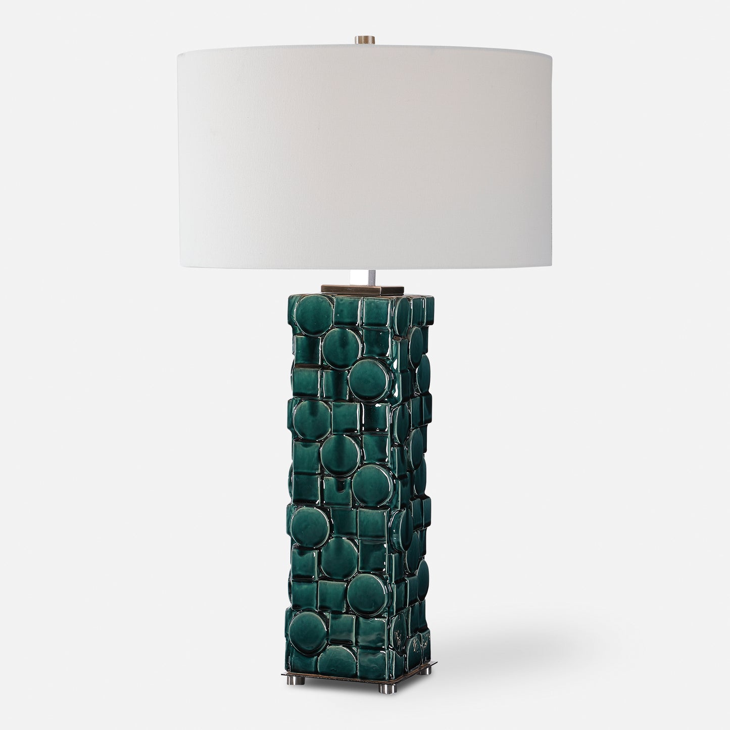 Uttermost Geometry Green Table Lamp 28385