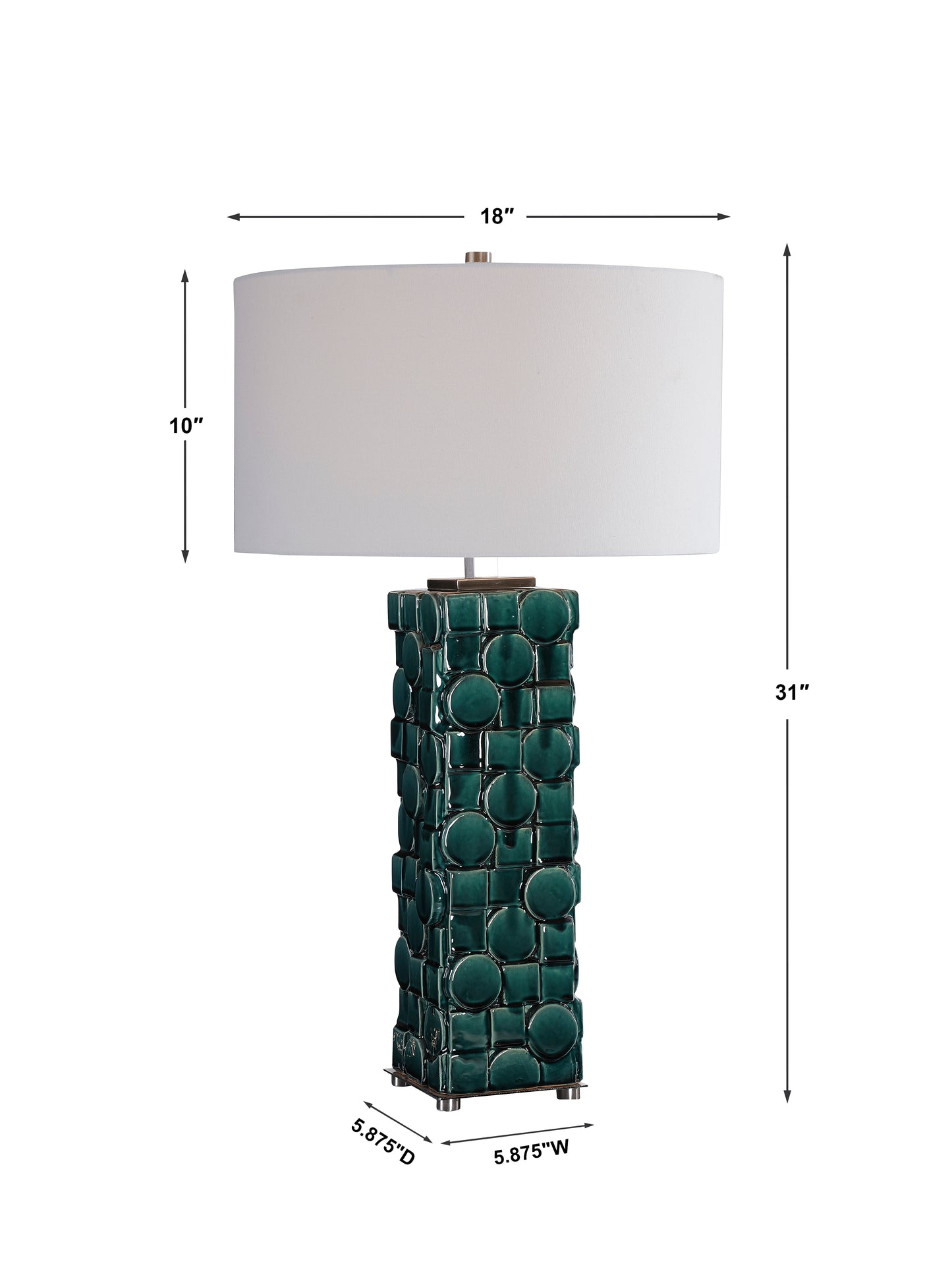 Uttermost Geometry Green Table Lamp 28385